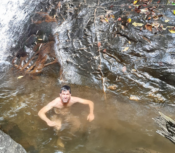 Swimming in Natural Pond